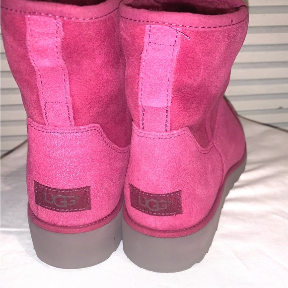 UGG Australia Women's Purple Kristin Suede Wedge Heel Winter Boot US Size 9.5 - Picture 5 of 8